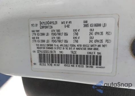 2002 Dodge Ram 1500 St z USA, uszkodzony, nr VIN 3D7HU18Z82G198170